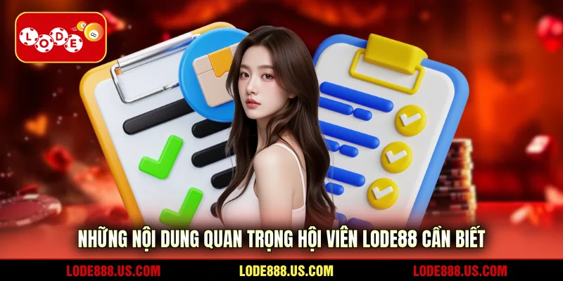 Những nội dung quan trọng hội viên LODE88 cần biết